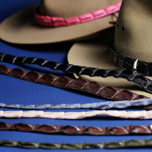 Crocodile Hatbands - Plain (no teeth) - Black & Brown